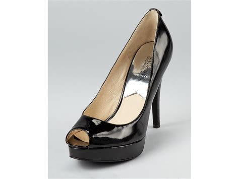 michael kors peep toe pumps|Michael Kors stiletto heel pumps.